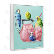 Mehu Art | Budgies and Pink Lemonade