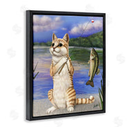 Mehu Art | Fishing Cat by Lake