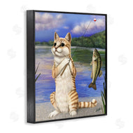 Mehu Art | Fishing Cat by Lake