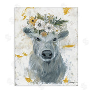 Mackenzie Kissell | Grey Cattle with Flowers