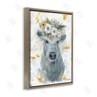 Mackenzie Kissell | Grey Cattle with Flowers
