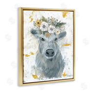 Mackenzie Kissell | Grey Cattle with Flowers