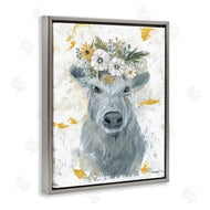 Mackenzie Kissell | Grey Cattle with Flowers