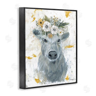 Mackenzie Kissell | Grey Cattle with Flowers