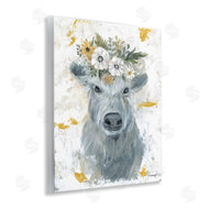 Mackenzie Kissell | Grey Cattle with Flowers