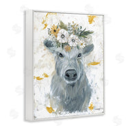 Mackenzie Kissell | Grey Cattle with Flowers