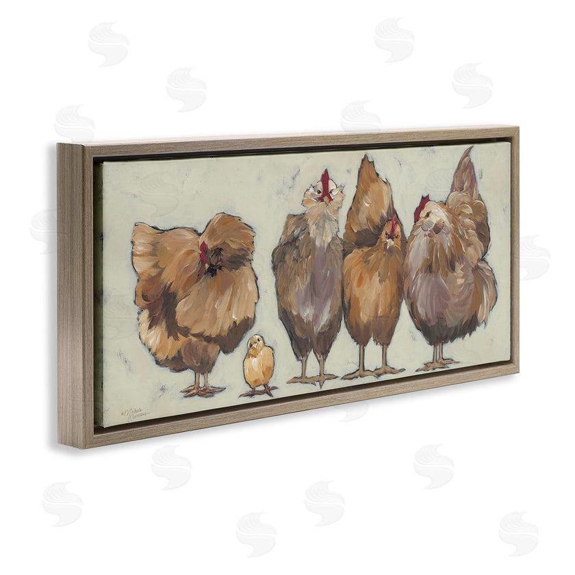 Michele Norman | Brown Hens and Chick
