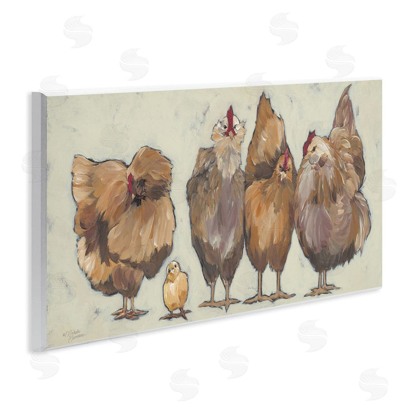Michele Norman | Brown Hens and Chick
