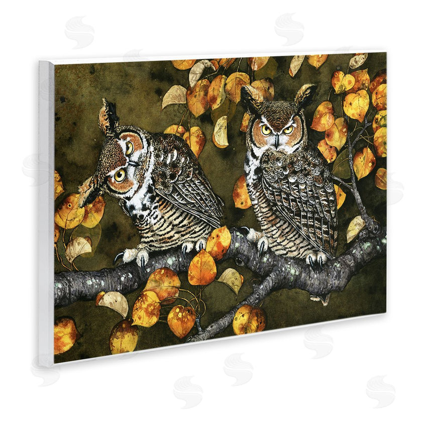 Maggie Vandewalle | Inquisitor Owls Autumn Branch