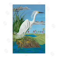 Jennifer Peck | Egret Perched on Shore