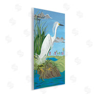 Jennifer Peck | Egret Perched on Shore