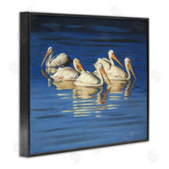 D. Rust | Pelican Flock Lake Ripples