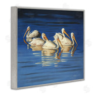D. Rust | Pelican Flock Lake Ripples