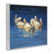 D. Rust | Pelican Flock Lake Ripples