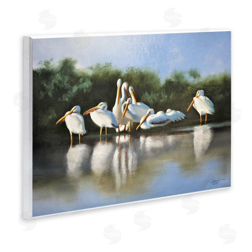 D. Rust | White Pelicans Flock