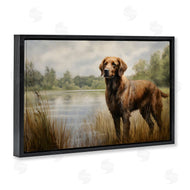 Petal Prints Design | Retriever Dog and Pond