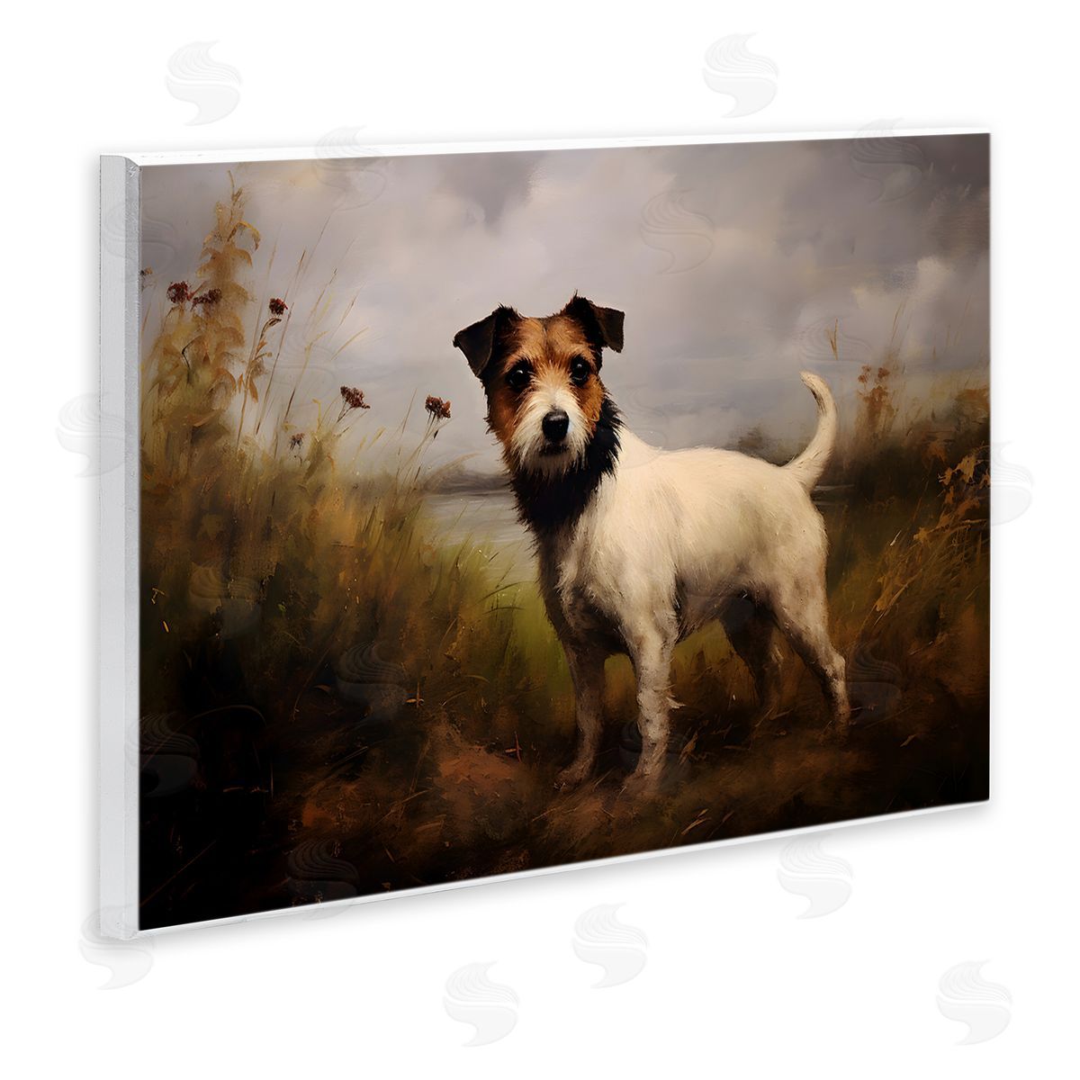 Jack Russell Terrier Landscape Wood Plaque Wall Art, Home Decor by Petal Prints Design
