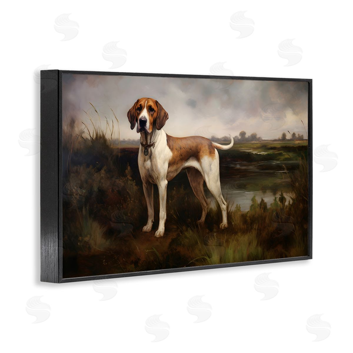 On The Hunt Landscape Black Frame Print Wall Art, Home Decor by Petal Prints Design