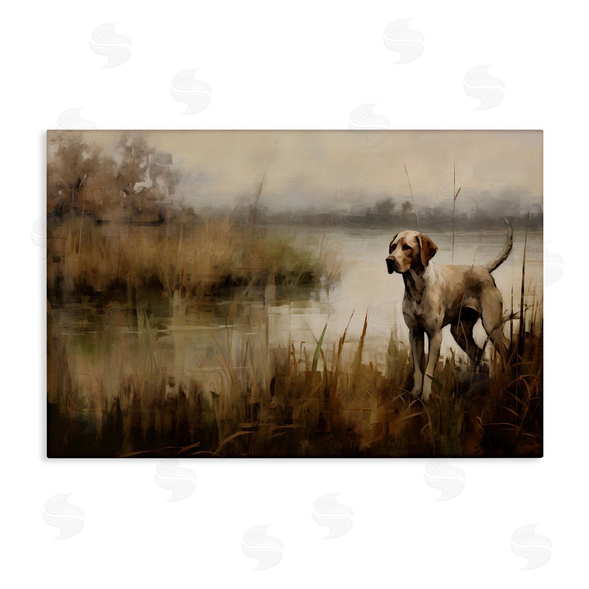 Hunting Dog in Nature Canvas Wall Art, Home Decor by Petal Prints Design
