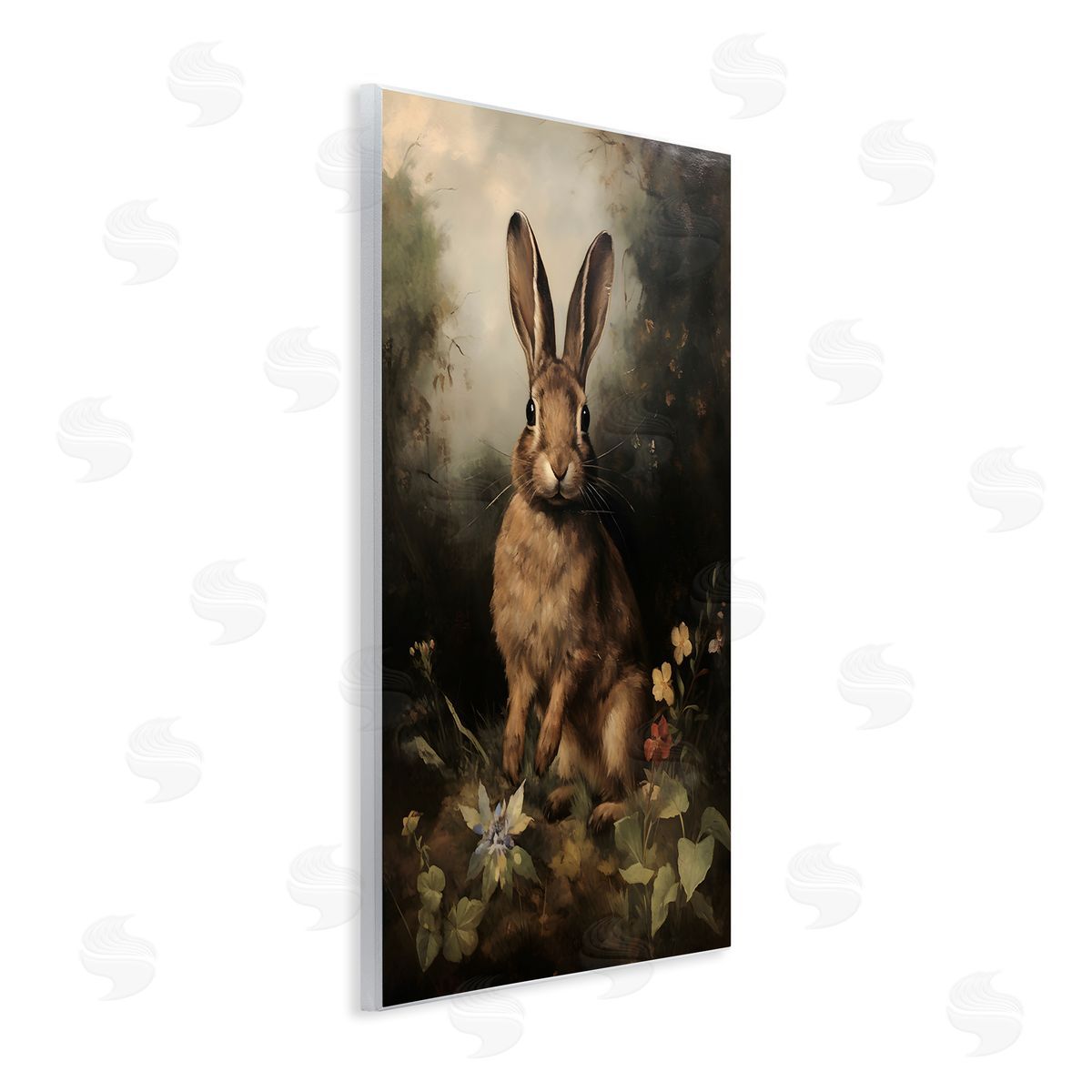 Bunny in Nature Wood Plaque Wall Art, Home Decor by Petal Prints Design