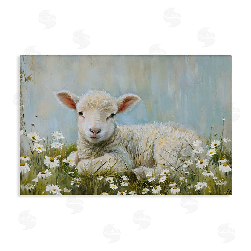 Petal Prints Design | Lamb Resting in Meadow
