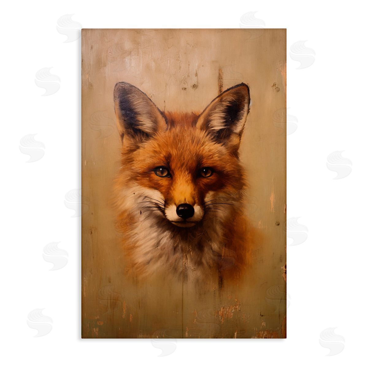Woodland Fox Face Canvas Wall Art, Home Decor by Petal Prints Design