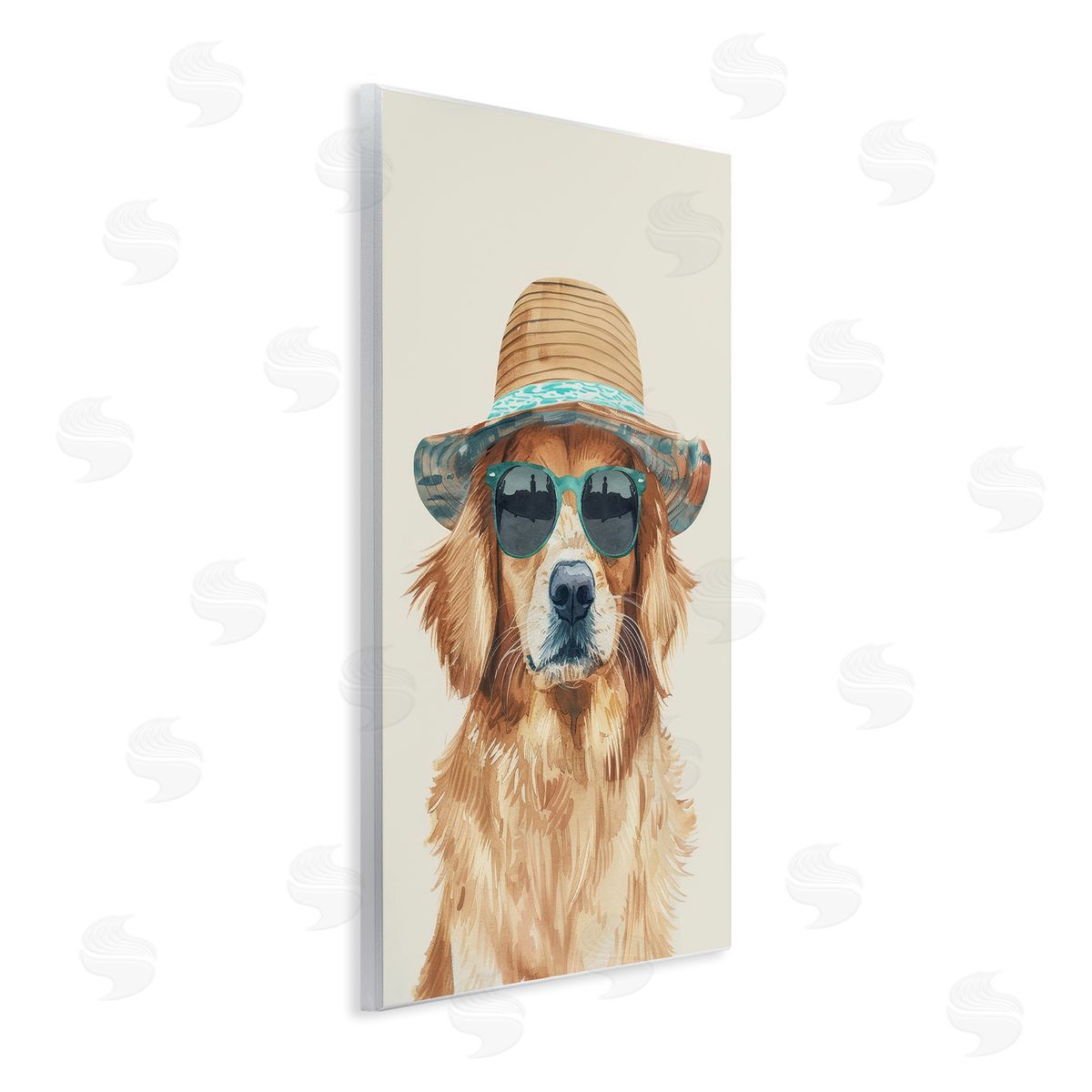 Hipster Labrador Dog Wood Plaque Wall Art, Home Decor by Petals Prints Design