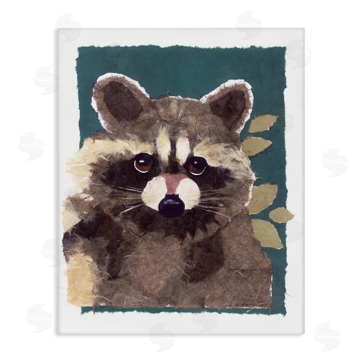 Forest Animal Raccoon Canvas Wall Art, Home Decor by Nancy Overton