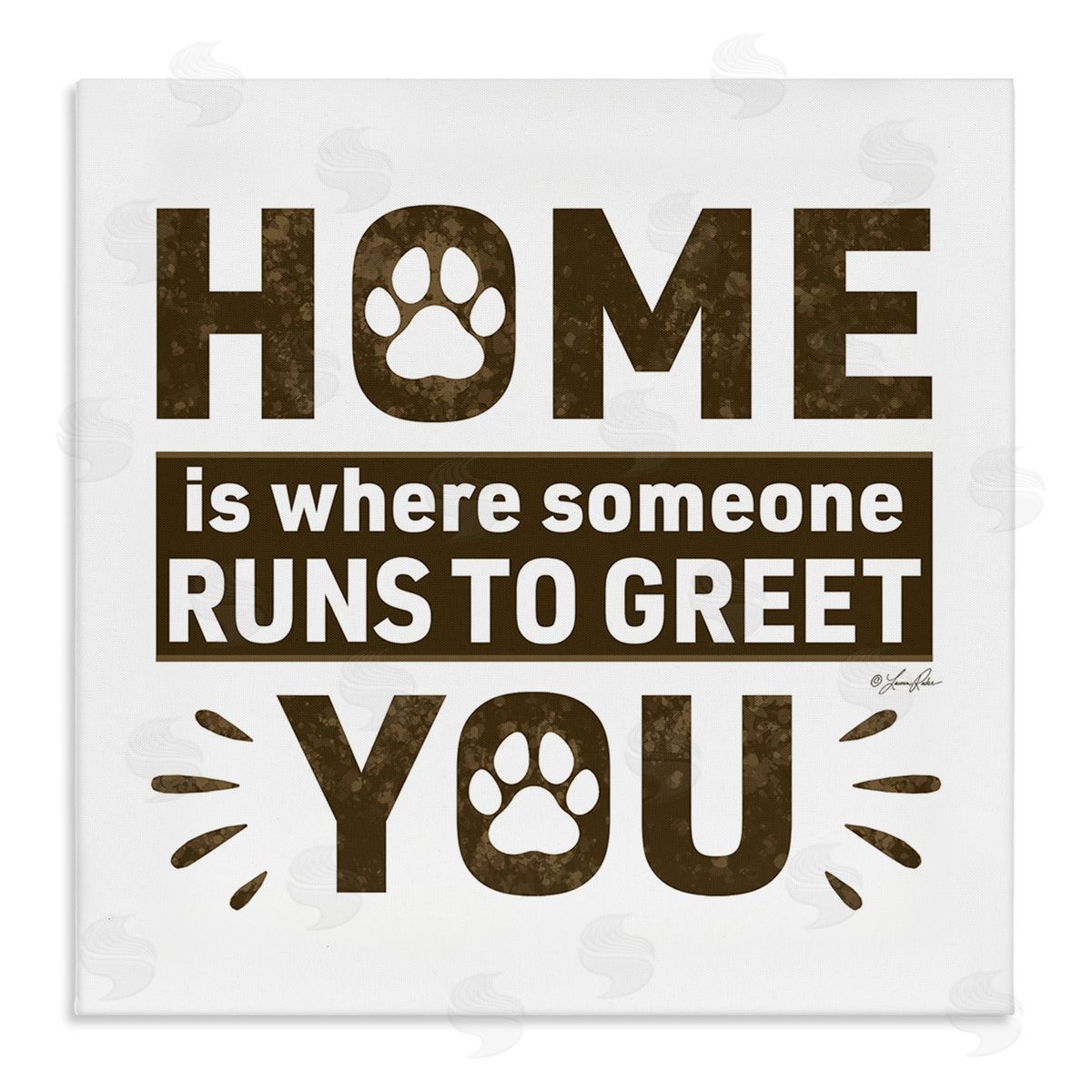 Heartwarming Pet Phrase Canvas Wall Art, Home Decor by Lauren Rader