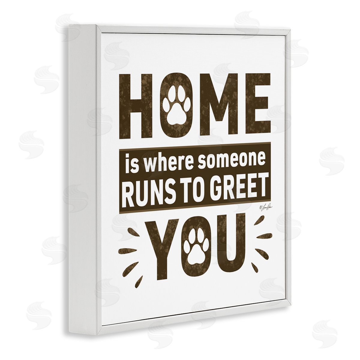 Heartwarming Pet Phrase White Frame Print Wall Art, Home Decor by Lauren Rader