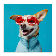 Roozbeh Bahramali | Stylish Dog on Blue