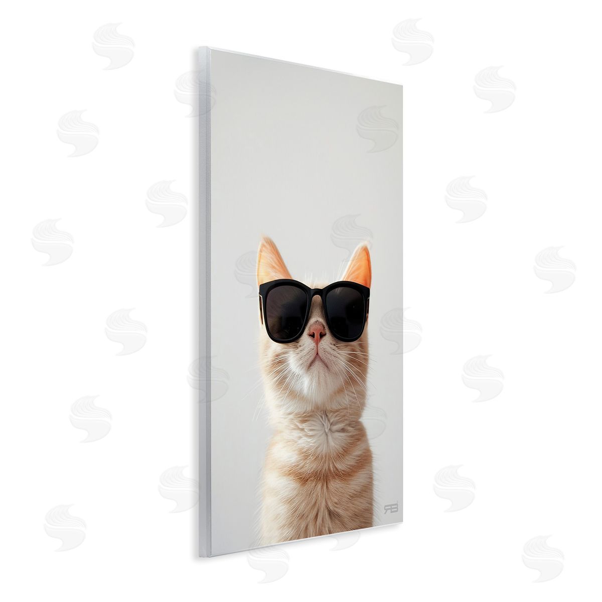 Cool Sunglasses Cat Wood Plaque Wall Art, Home Decor by Roozbeh Bahramali