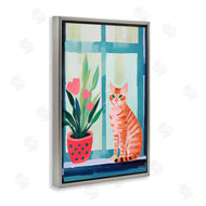 Roozbeh Bahramali | Cat and Tulips in Windowsill