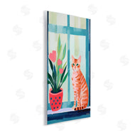 Roozbeh Bahramali | Cat and Tulips in Windowsill