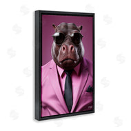 Roozbeh Bahramali | Strong Hippo Purple Suit