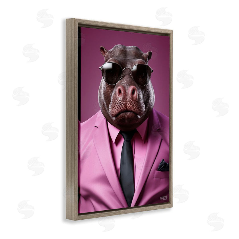 Roozbeh Bahramali | Strong Hippo Purple Suit