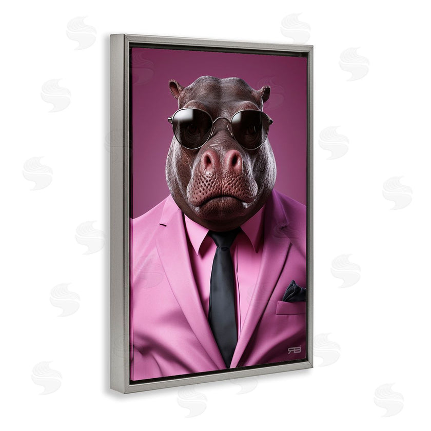 Roozbeh Bahramali | Strong Hippo Purple Suit