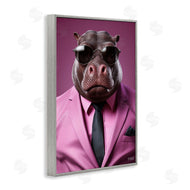 Roozbeh Bahramali | Strong Hippo Purple Suit