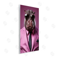 Roozbeh Bahramali | Strong Hippo Purple Suit