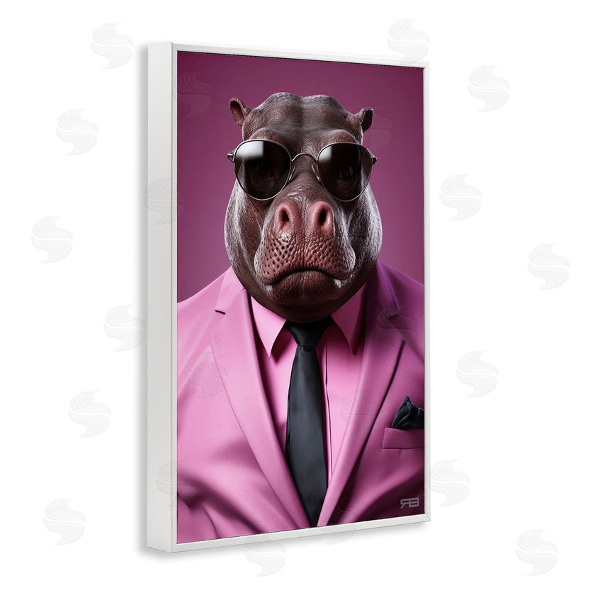 Roozbeh Bahramali | Strong Hippo Purple Suit