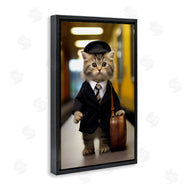 Roozbeh Bahramali | Traveler Kitten and Briefcase