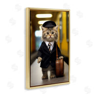 Roozbeh Bahramali | Traveler Kitten and Briefcase