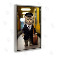 Roozbeh Bahramali | Traveler Kitten and Briefcase