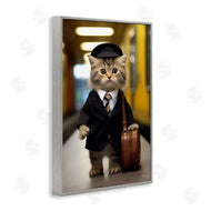 Roozbeh Bahramali | Traveler Kitten and Briefcase