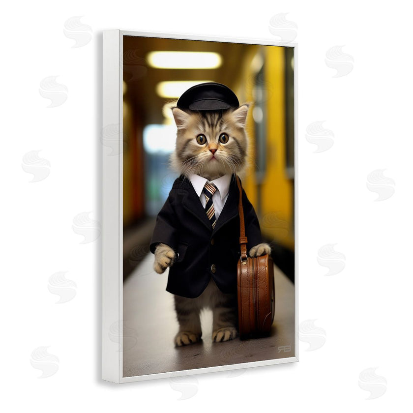 Roozbeh Bahramali | Traveler Kitten and Briefcase
