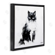 Roozbeh Bahramali | Abstract Black and White Cat