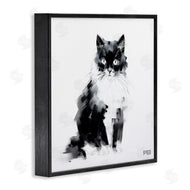 Roozbeh Bahramali | Abstract Black and White Cat