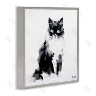 Roozbeh Bahramali | Abstract Black and White Cat