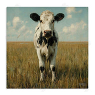 Roozbeh Bahramali | Cow in Verdant Field
