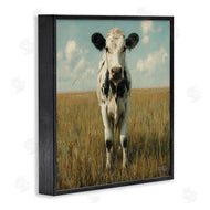 Roozbeh Bahramali | Cow in Verdant Field